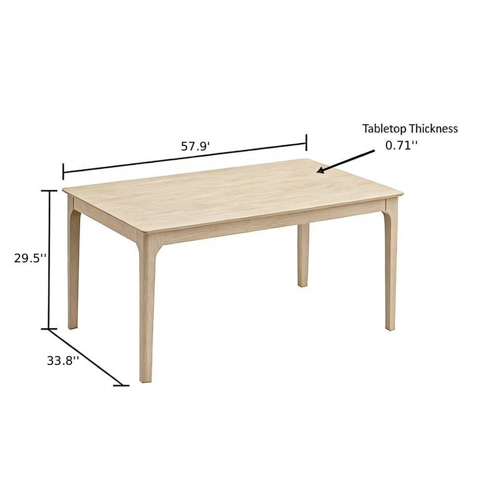 ACTU Farmhouse Dining Table Set with Upholstered Chairs for 4–6 - HearthHub