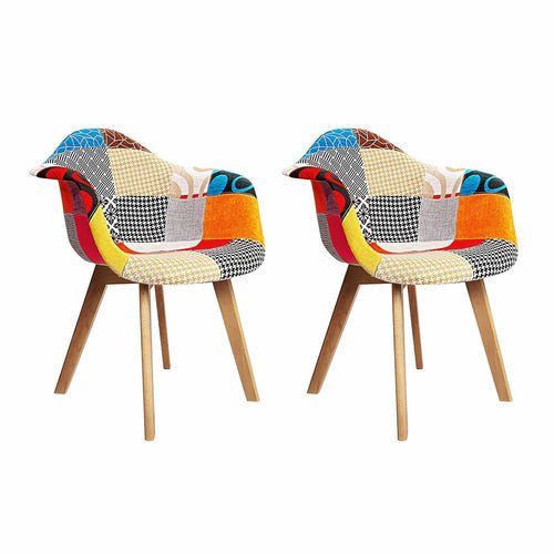 Artiss Set of 2 Fabric Dining Chairs - HearthHub