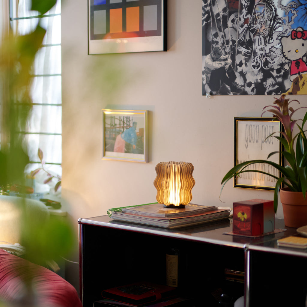 Cordless Mini Wavy Lamp - HearthHub