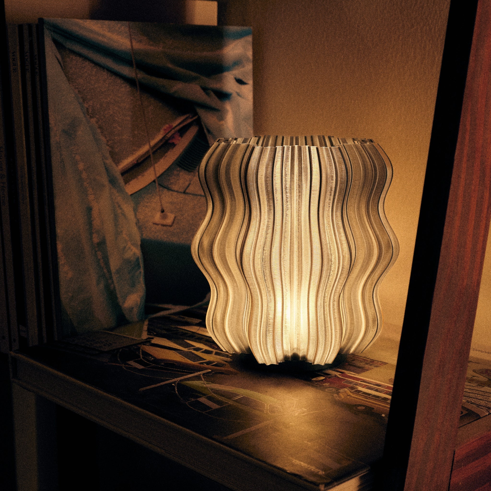 Cordless Mini Wavy Lamp - HearthHub