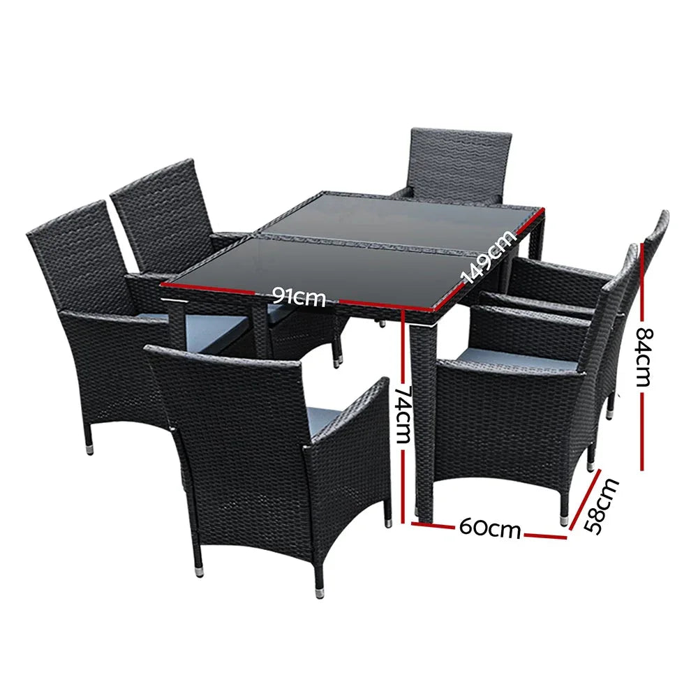 Gardeon Outdoor Furniture 7pcs Dining Set - HearthHub