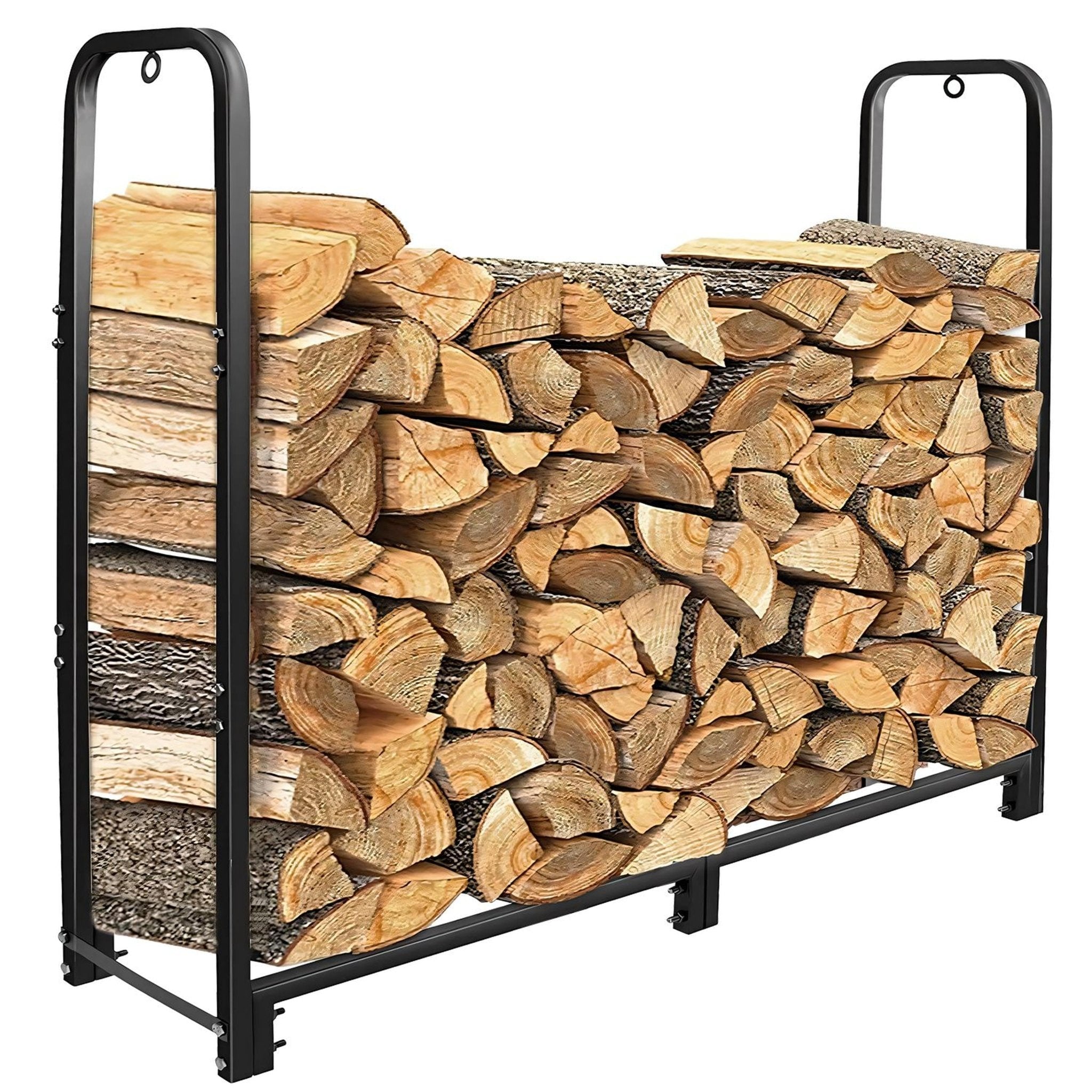 Firewood Log Rack 2500LBS Iron Wood Lumber Storage Stacking Rack 4.03ft Heavy Duty Pile Lumber Storage Holder for Fireplace Firepit - HearthHub