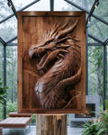 3D Dragon Wood Relief | Luxury Wall Art Decor - HearthHub
