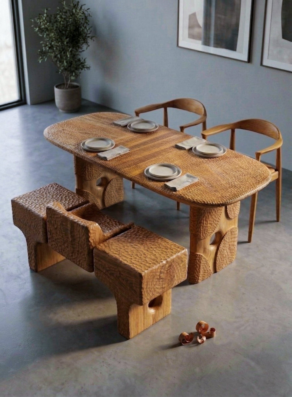 Hand - Carved Dining Table - HearthHub