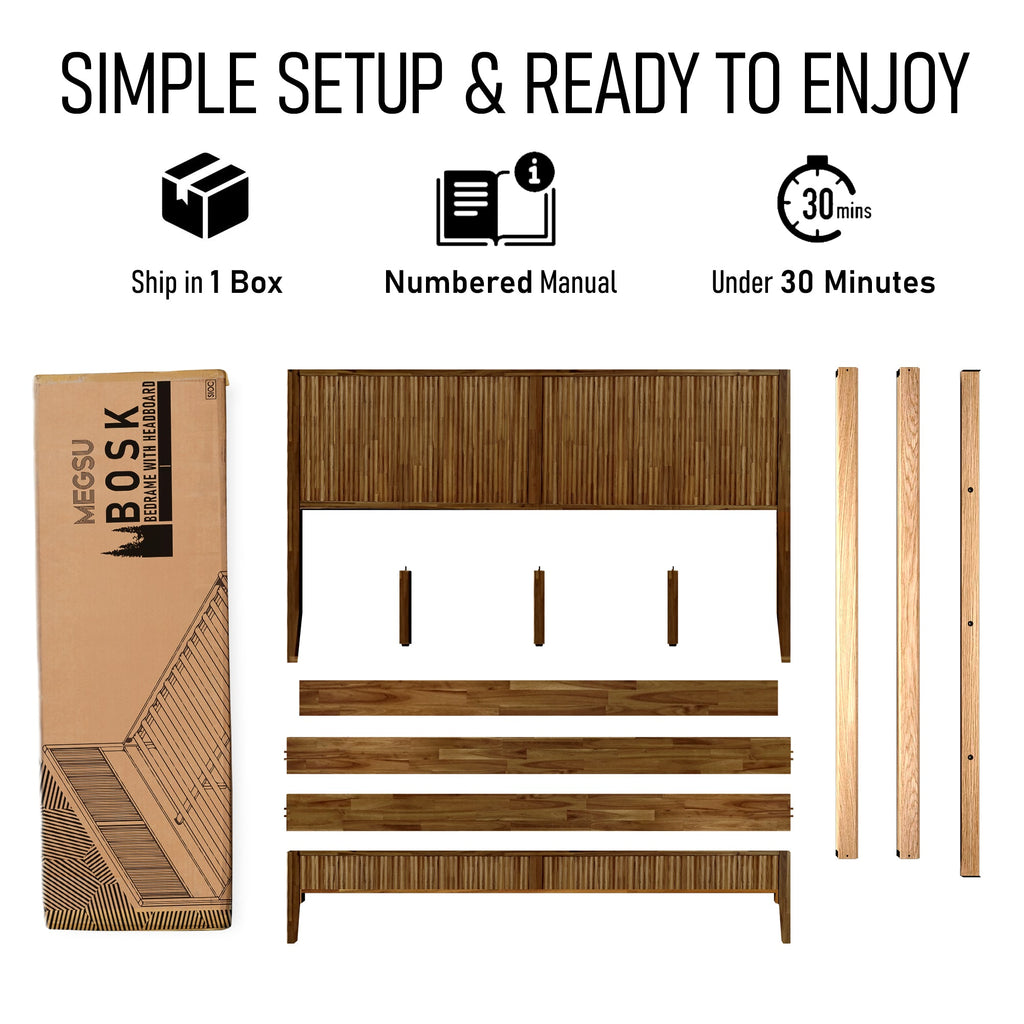 Bosk Solid Wood Bed Frame - HearthHub