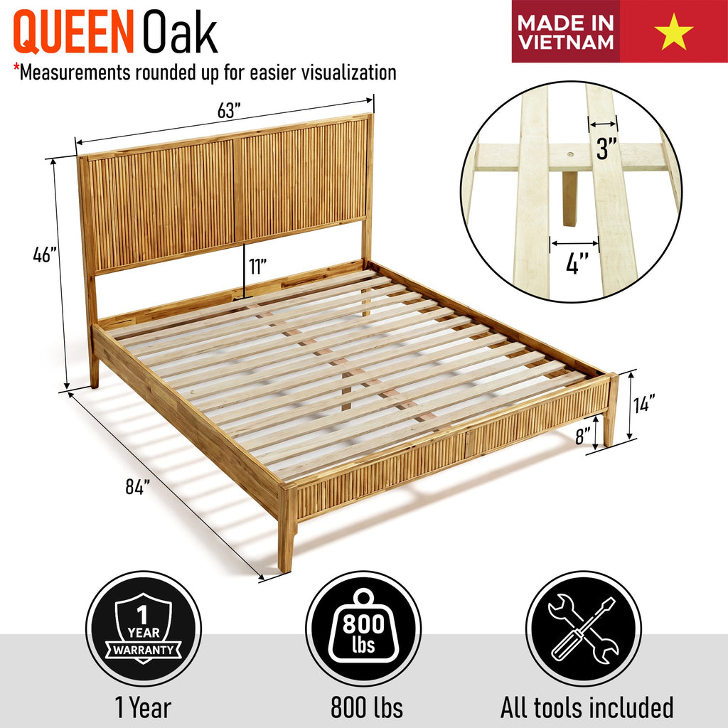 Bosk Solid Wood Bed Frame - HearthHub