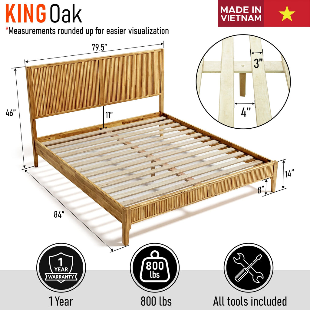 Bosk Solid Wood Bed Frame - HearthHub