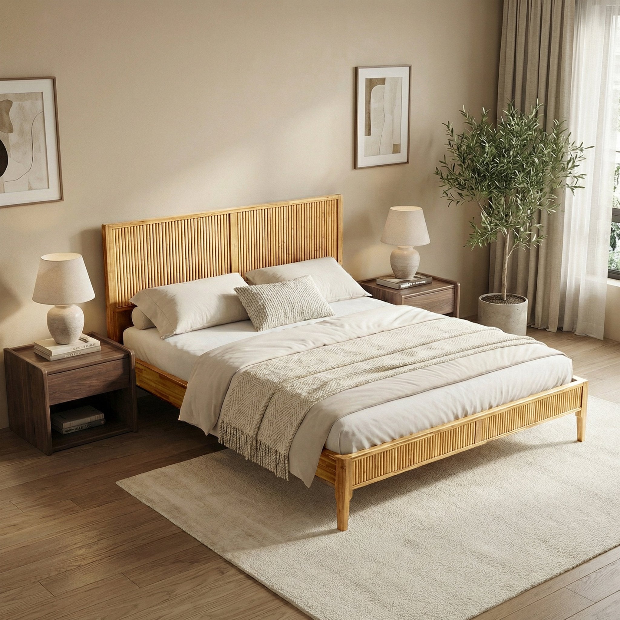 Bosk Solid Wood Bed Frame - HearthHub