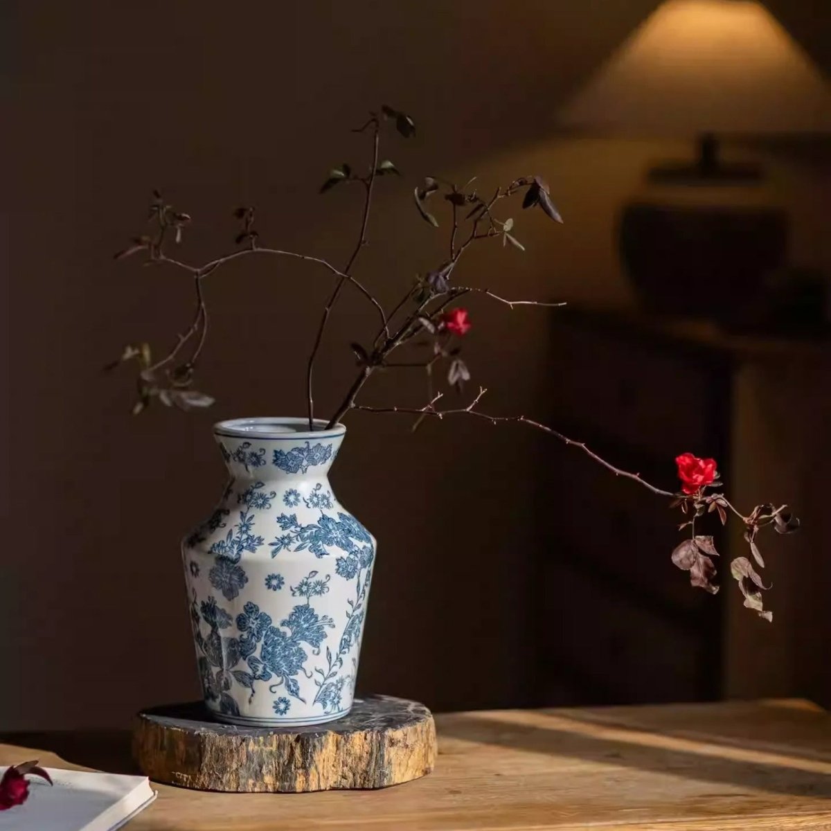 Indigo Porcelain Vase - HearthHub