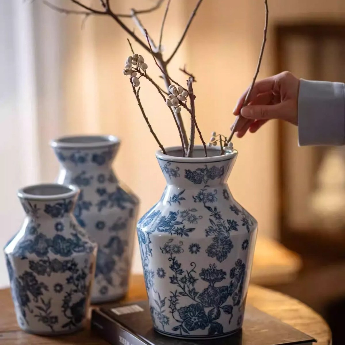 Indigo Porcelain Vase - HearthHub