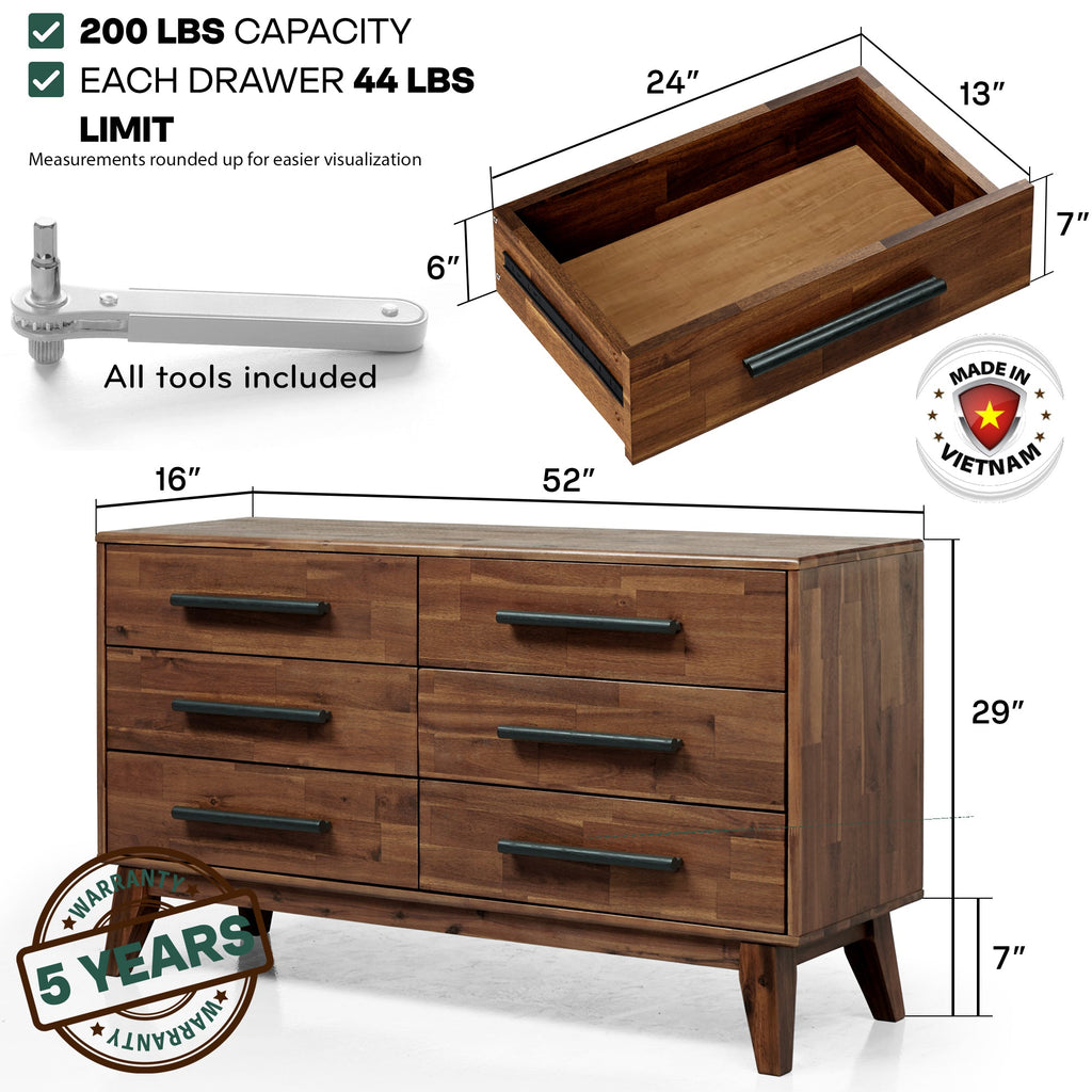 Legacy Solid Wood Dresser - HearthHub