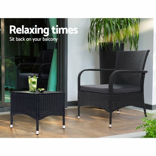 Outdoor Furniture Patio Set Wicker Outdoor Conversation Set Chairs - HearthHub