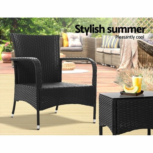 Outdoor Furniture Patio Set Wicker Outdoor Conversation Set Chairs - HearthHub