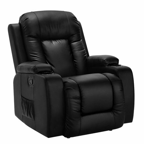 Artiss Recliner Chair Electric Heated Massage Chairs Faux Leather - HearthHub