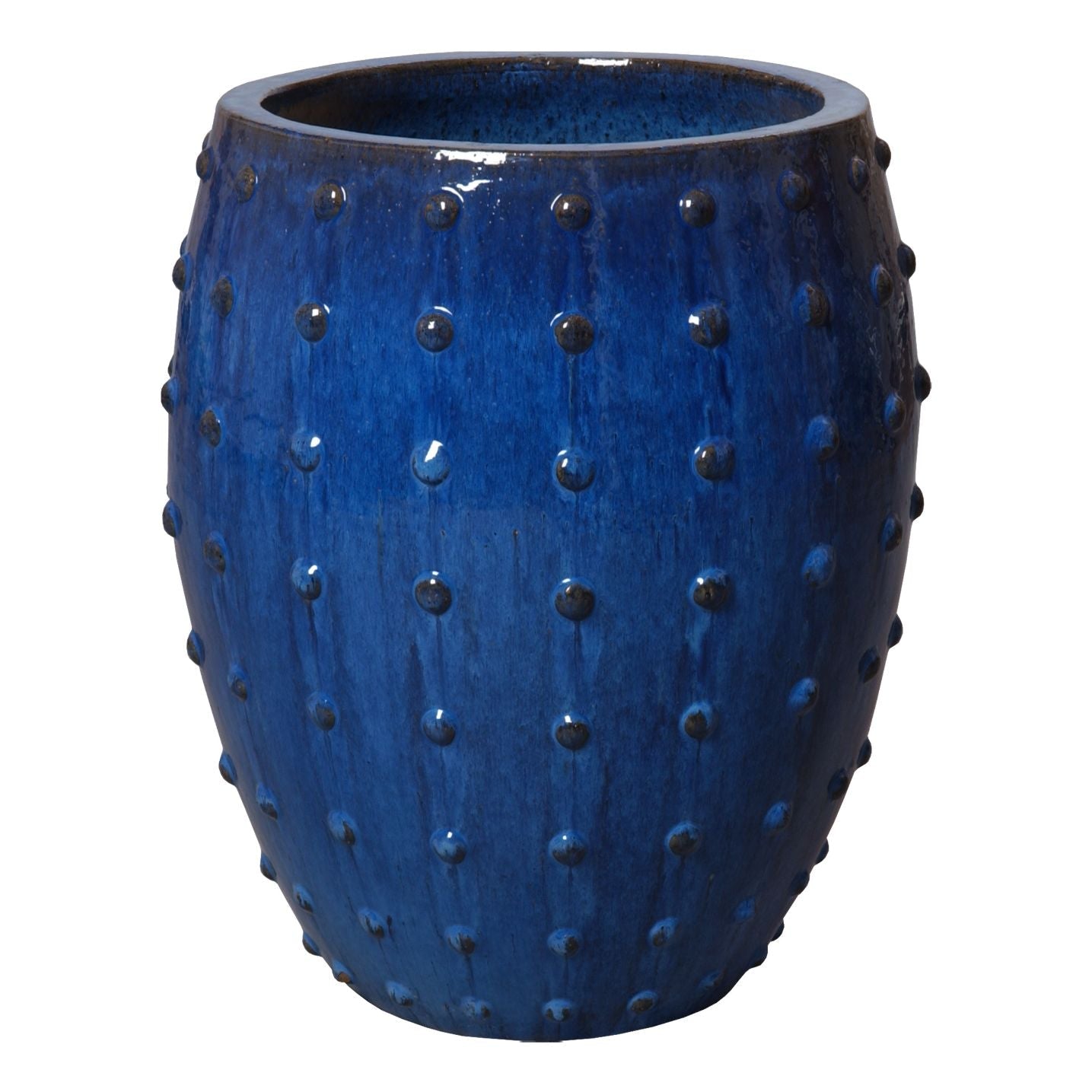 Round Studded Handcrafted Ceramic Outdoor Planter - HearthHub
