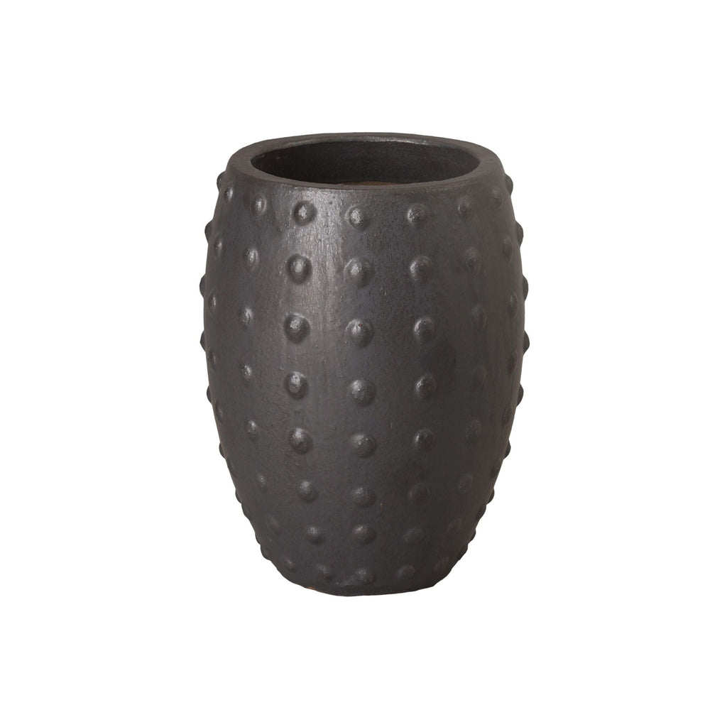 Round Studded Handcrafted Ceramic Outdoor Planter - HearthHub
