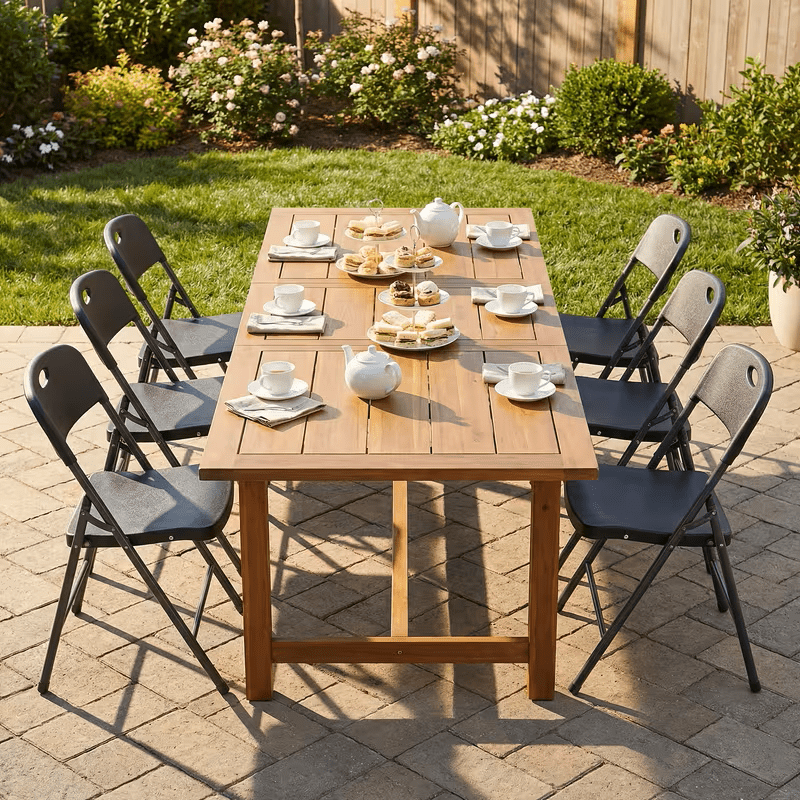 2/4/6 Pack White Plastic Folding Chairs Heavy Duty Metal Frame Indoor Outdoor - HearthHub