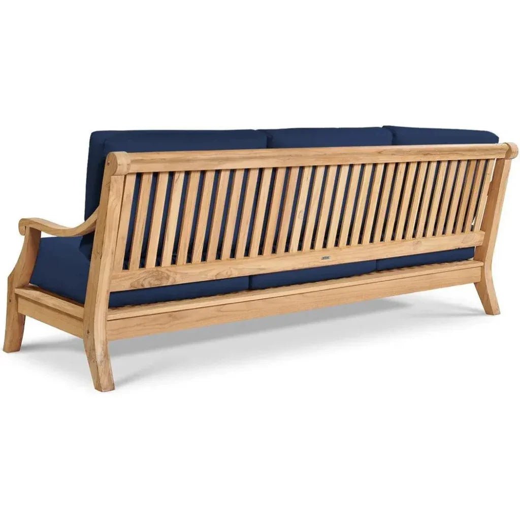 Sonoma Teak Deep Outdoor Couch with Sunbrella Cushions - HearthHub