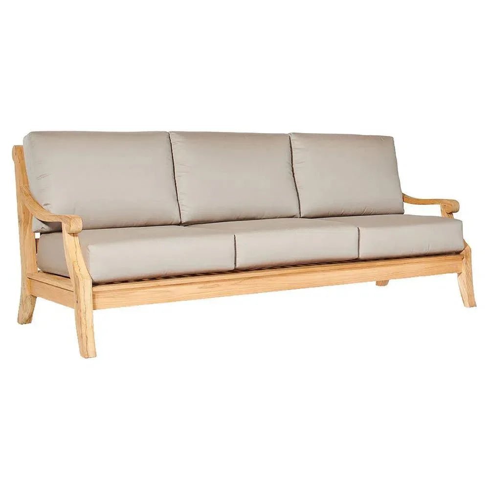 Sonoma Teak Deep Outdoor Couch with Sunbrella Cushions - HearthHub