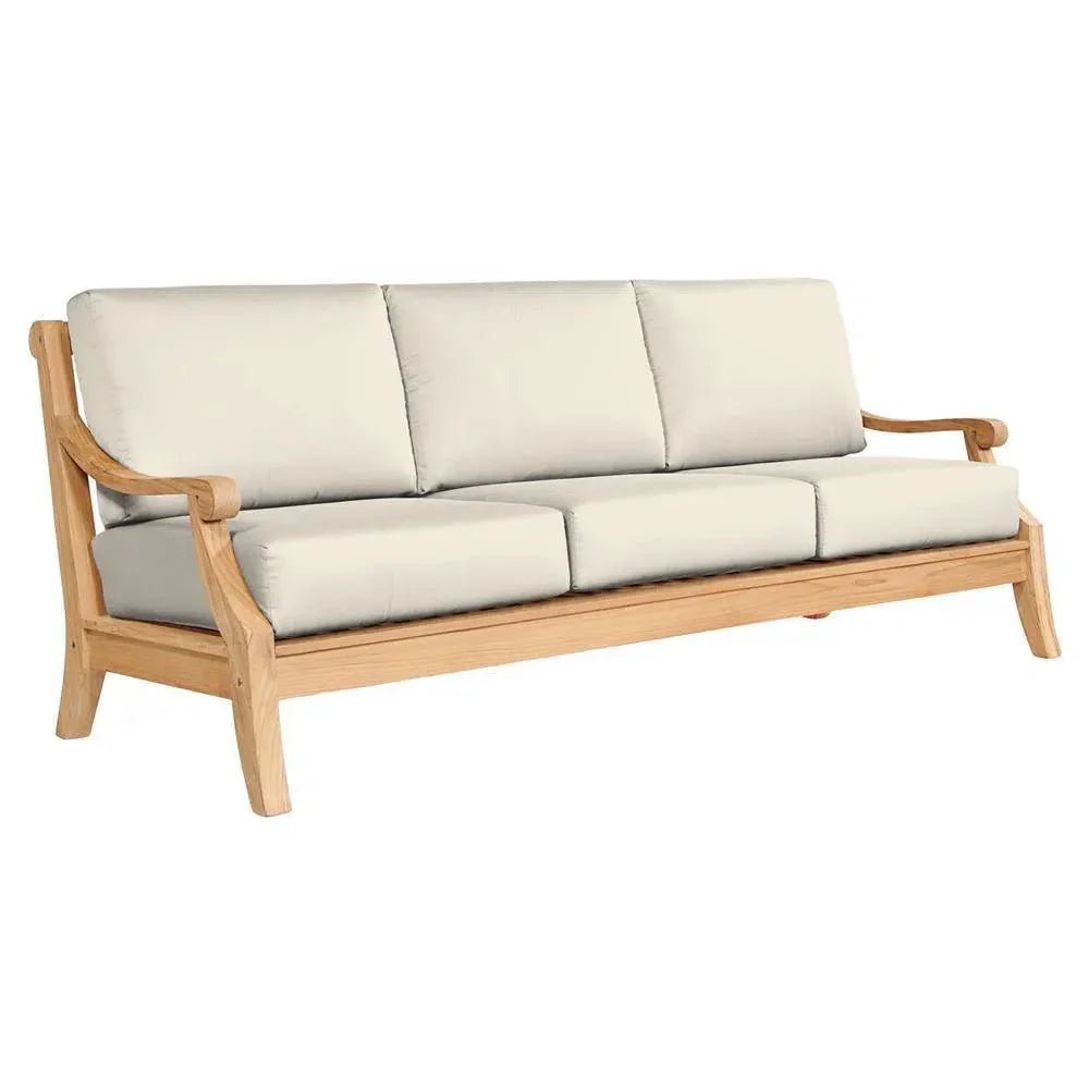 Sonoma Teak Deep Outdoor Couch with Sunbrella Cushions - HearthHub