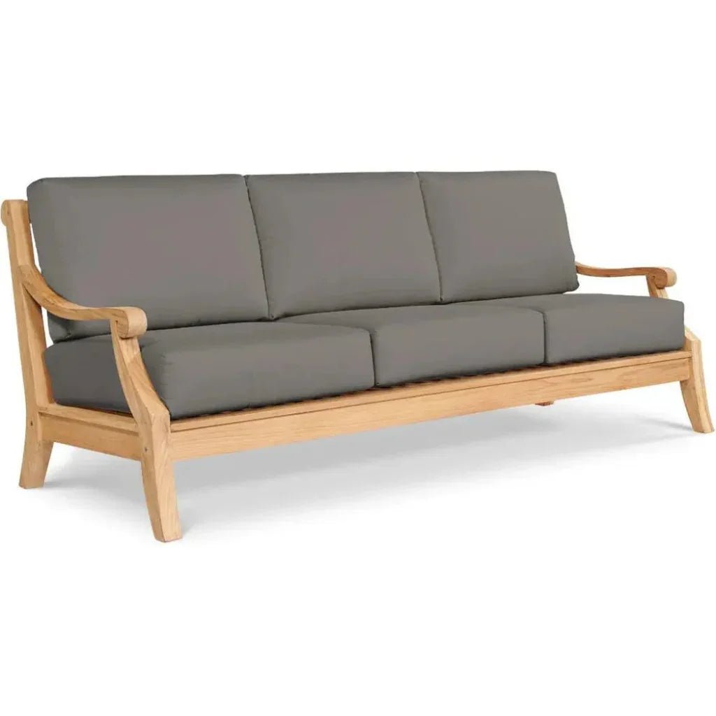 Sonoma Teak Deep Outdoor Couch with Sunbrella Cushions - HearthHub