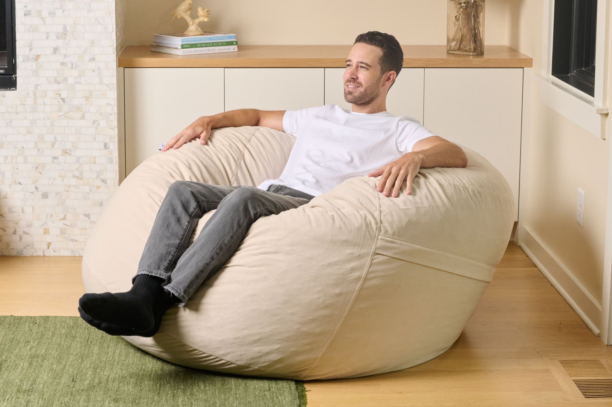 Classic Bean Bag Chair (Standard) - HearthHub