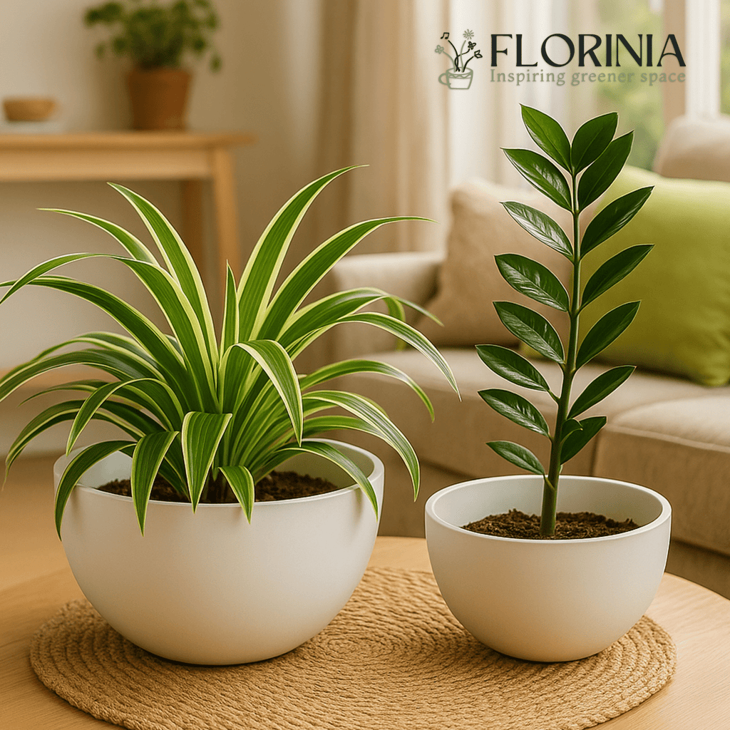 2 - Piece White Plastic Planter Bowls – Modern Minimalist Design - HearthHub