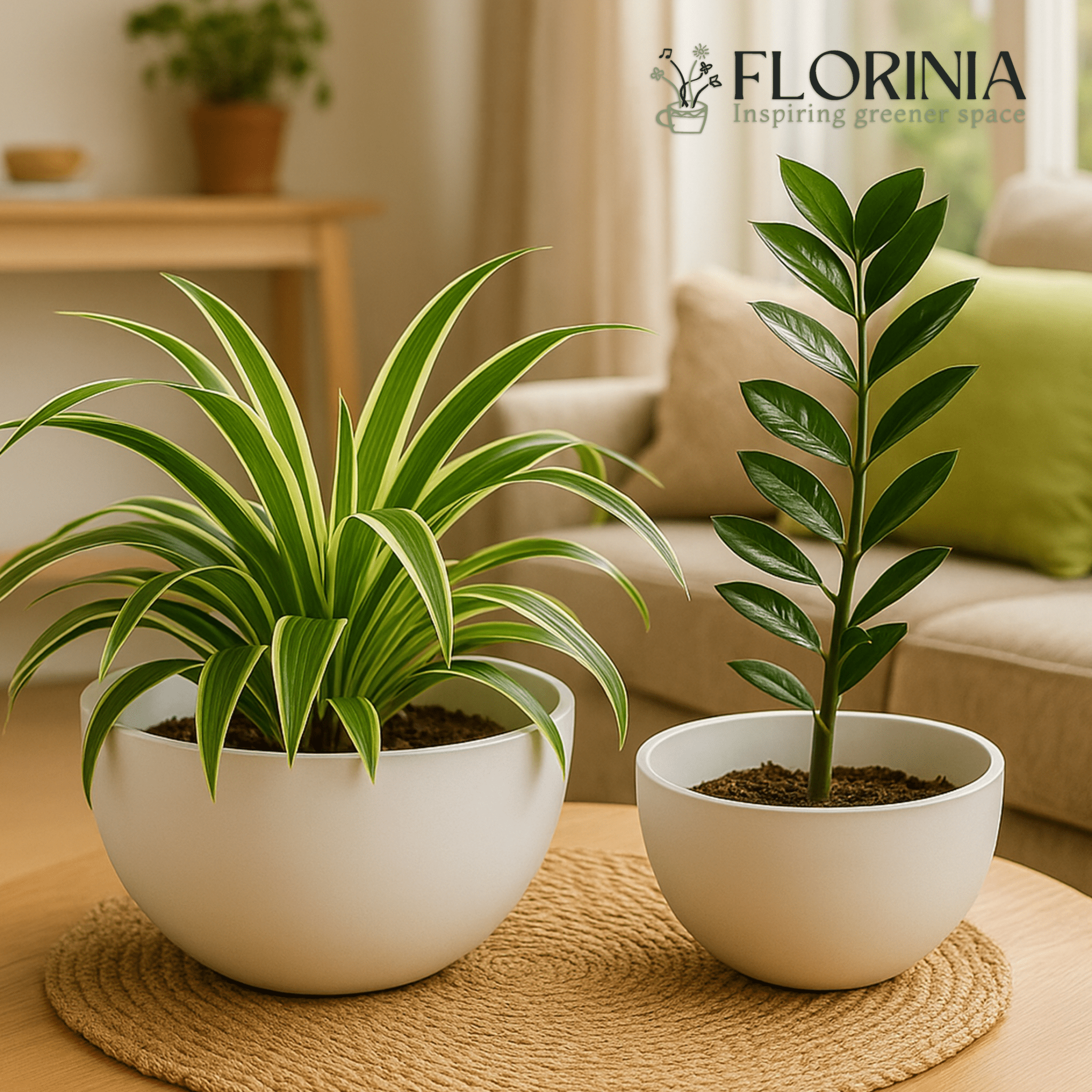 2 - Piece White Plastic Planter Bowls – Modern Minimalist Design - HearthHub