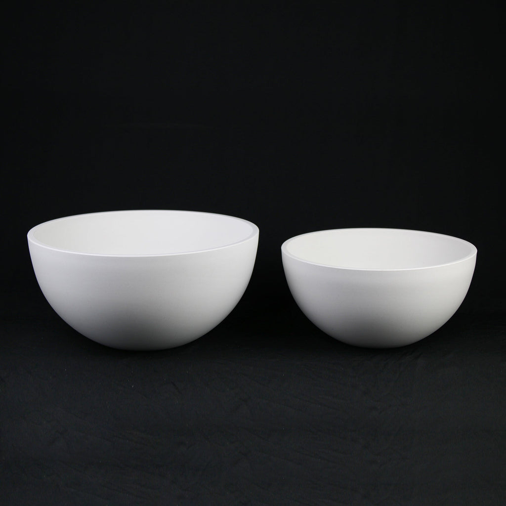 2 - Piece White Plastic Planter Bowls – Modern Minimalist Design - HearthHub