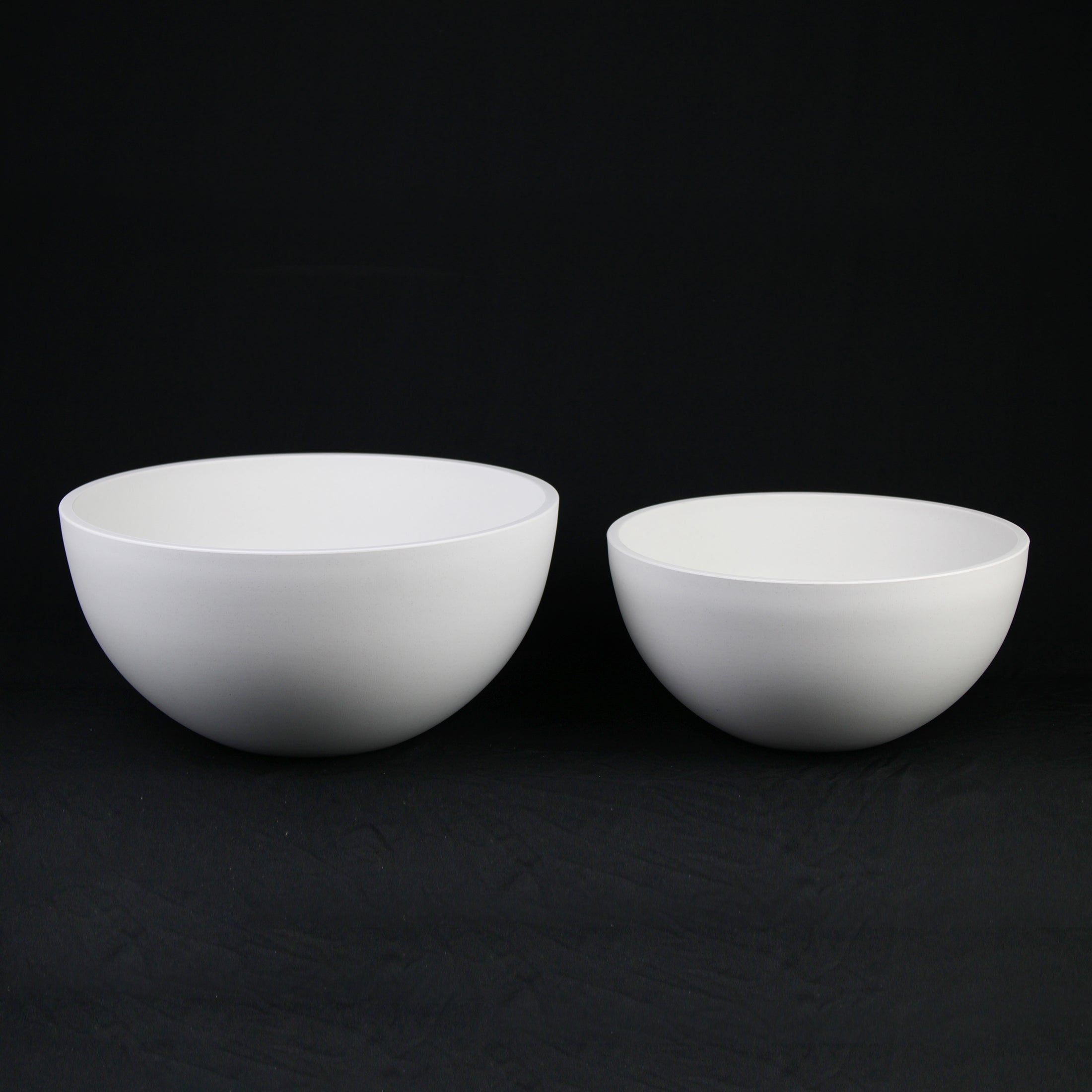 2 - Piece White Plastic Planter Bowls – Modern Minimalist Design - HearthHub