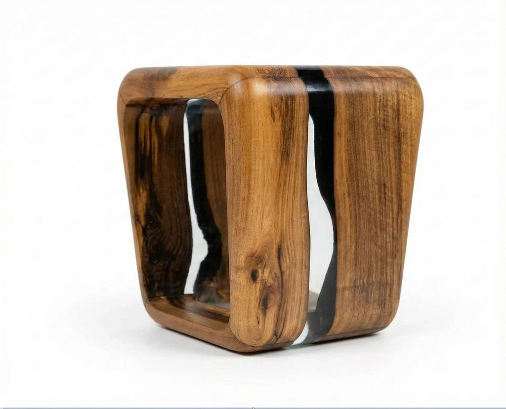 Resin Side Magazine Table Stool - Stylish Modern Wooden Furniture - HearthHub