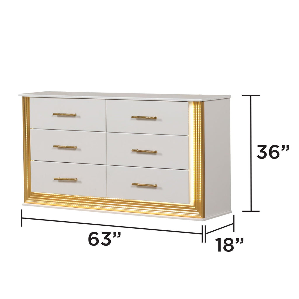 Obsession - Bedroom Set With LED - HearthHub