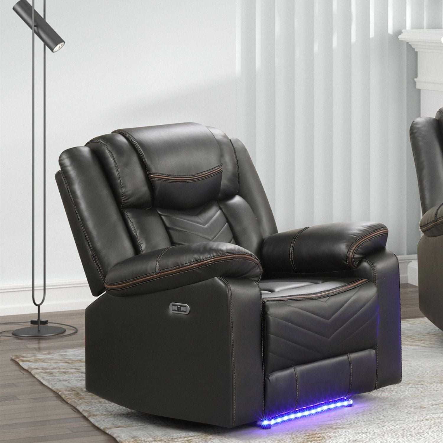 Challenger - LED Power Recliner Chair - HearthHub