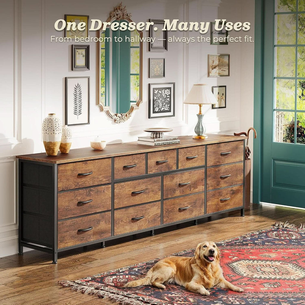 70 Inch Dresser TV Entertainment Center With Drawers - HearthHub
