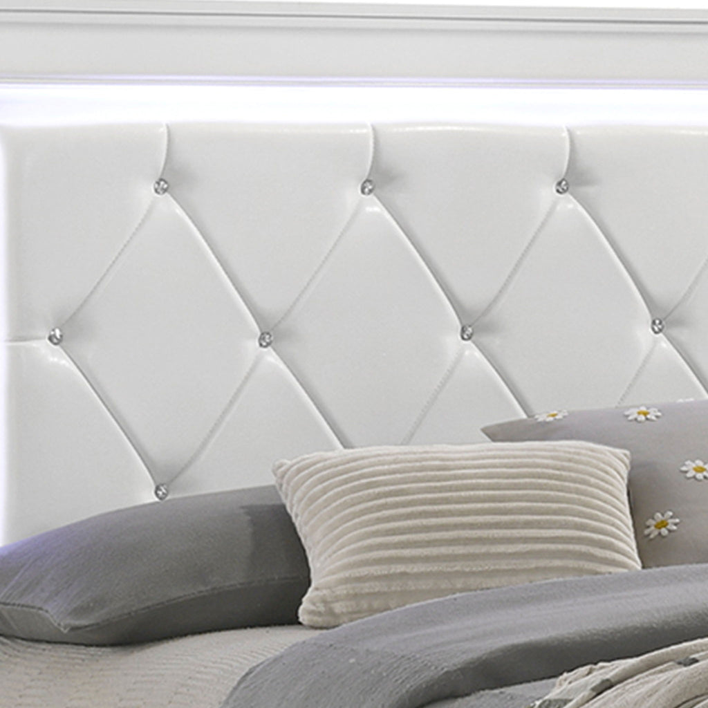 Blaze - Modern Bed With LED Headboard - HearthHub