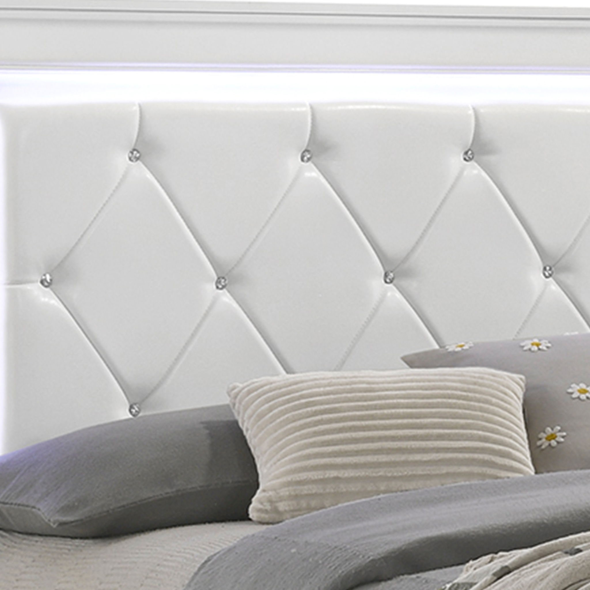 Blaze - Modern Bed With LED Headboard - HearthHub