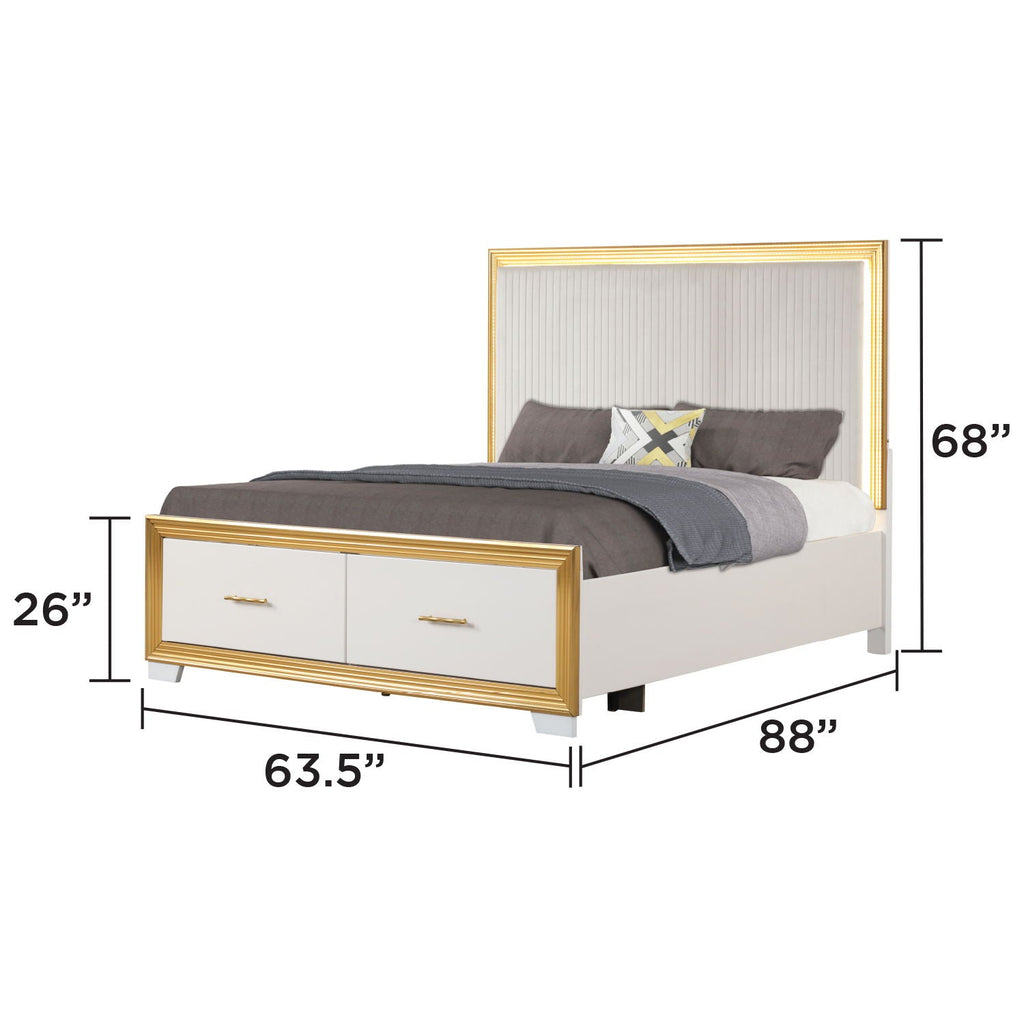 Obsession - Bedroom Set With LED - HearthHub