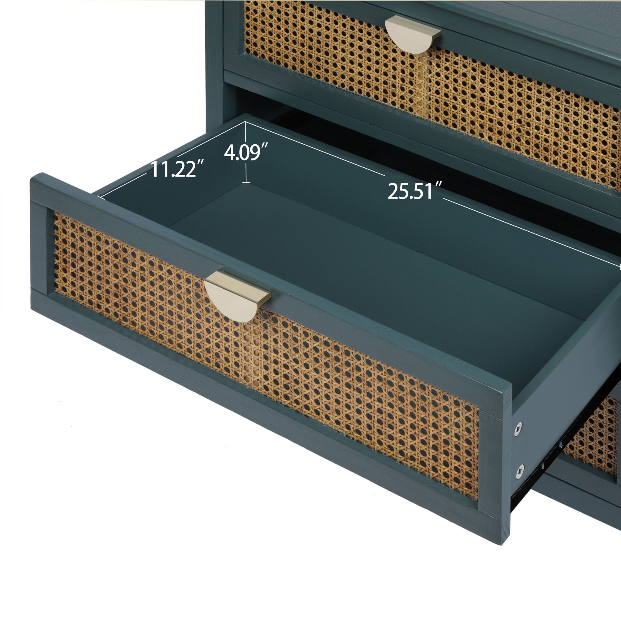 3 Drawer Cabinet, Natural Rattan, American Furniture - HearthHub