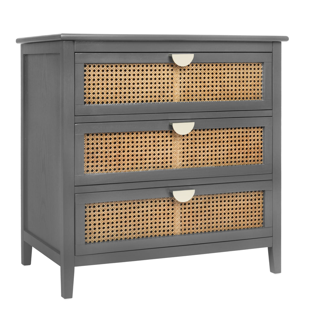 3 Drawer Cabinet, Natural Rattan, American Furniture - HearthHub