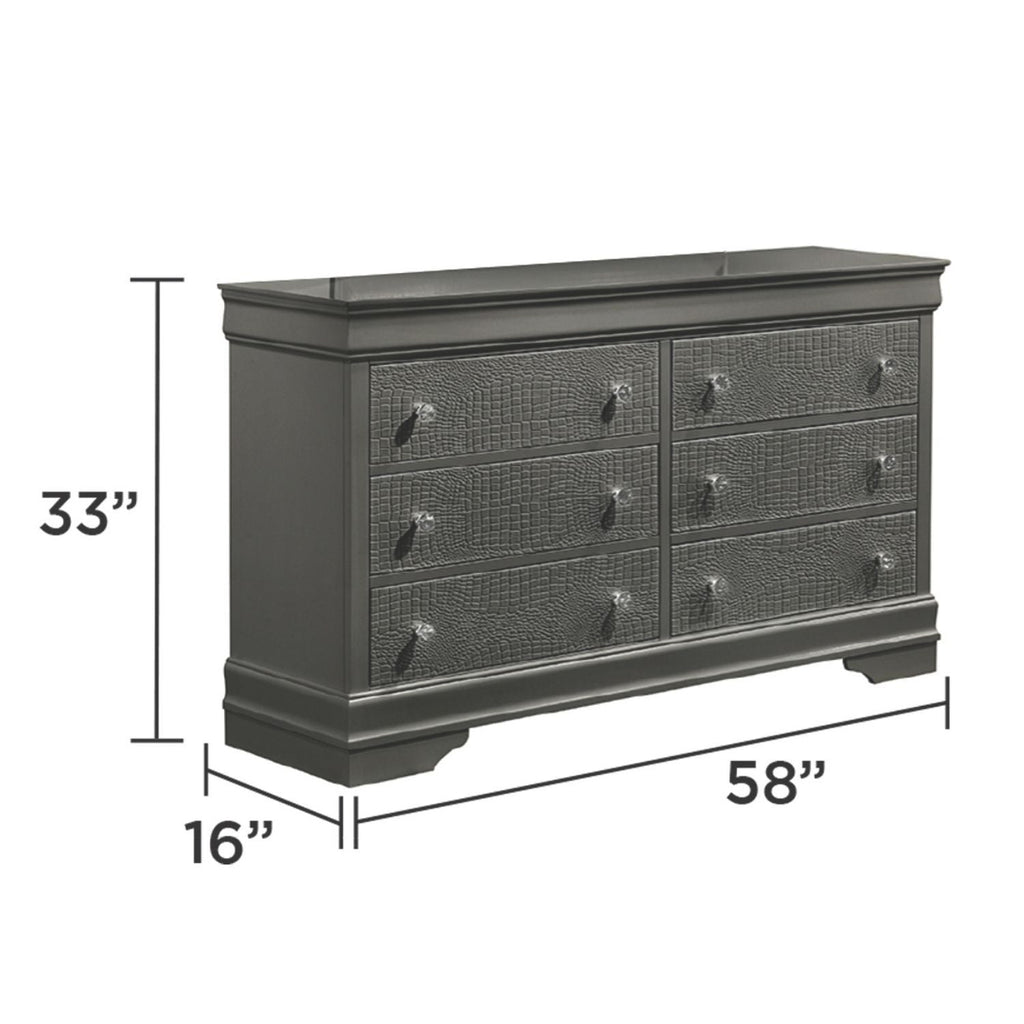 Blaze - Modern 6 Drawer Dresser - HearthHub