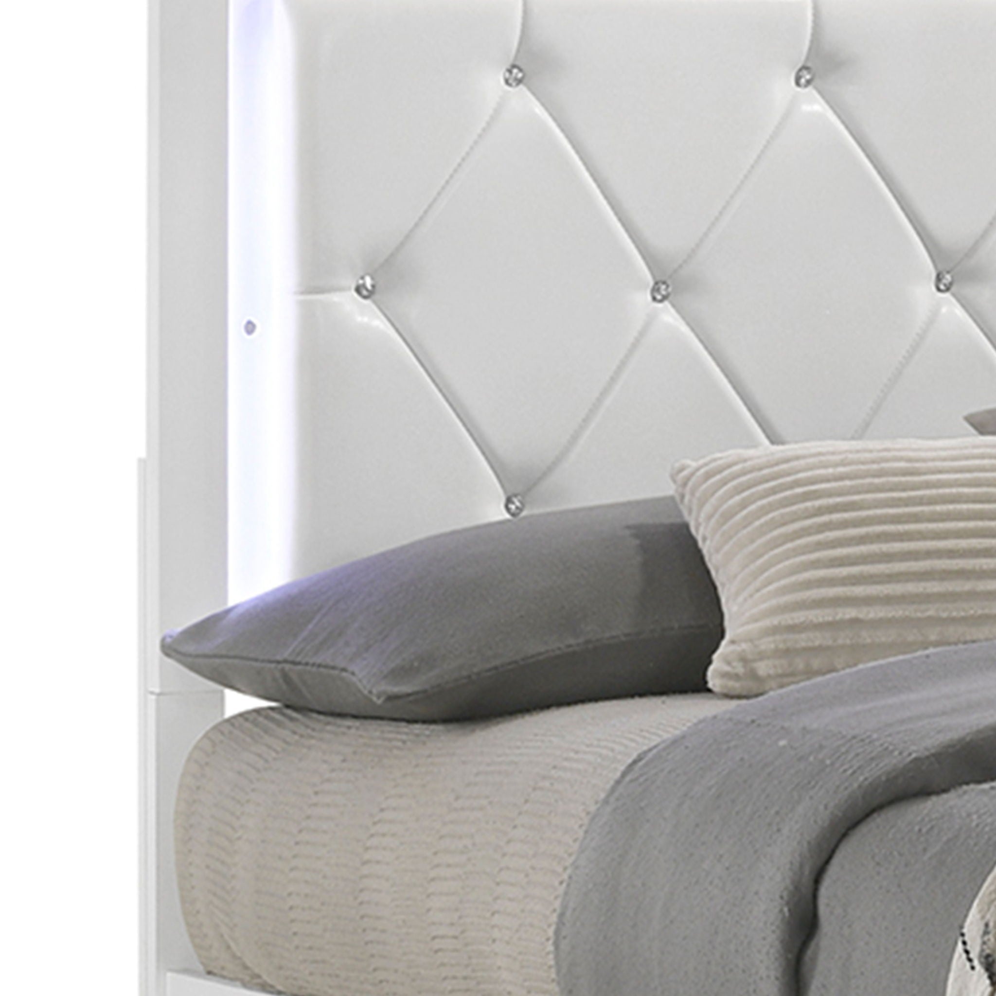 Blaze - Modern Bed With LED Headboard - HearthHub