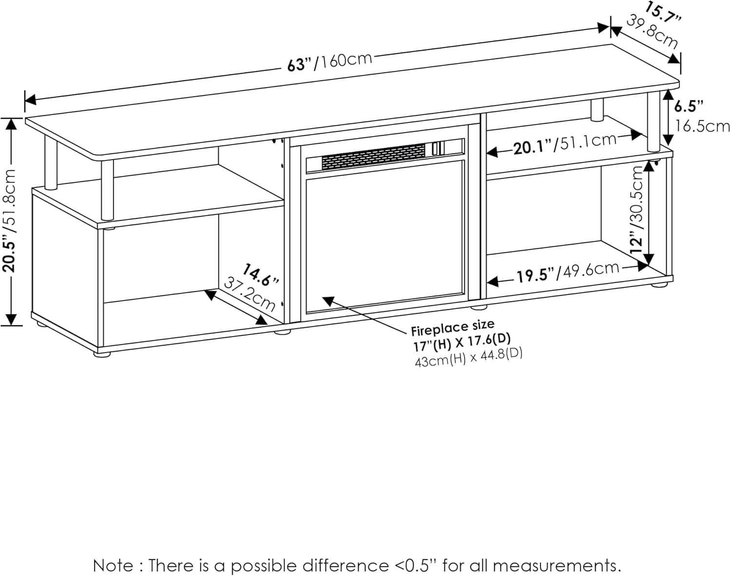 Entertainment Center With Electric Fireplace For 70 Inch TV - HearthHub