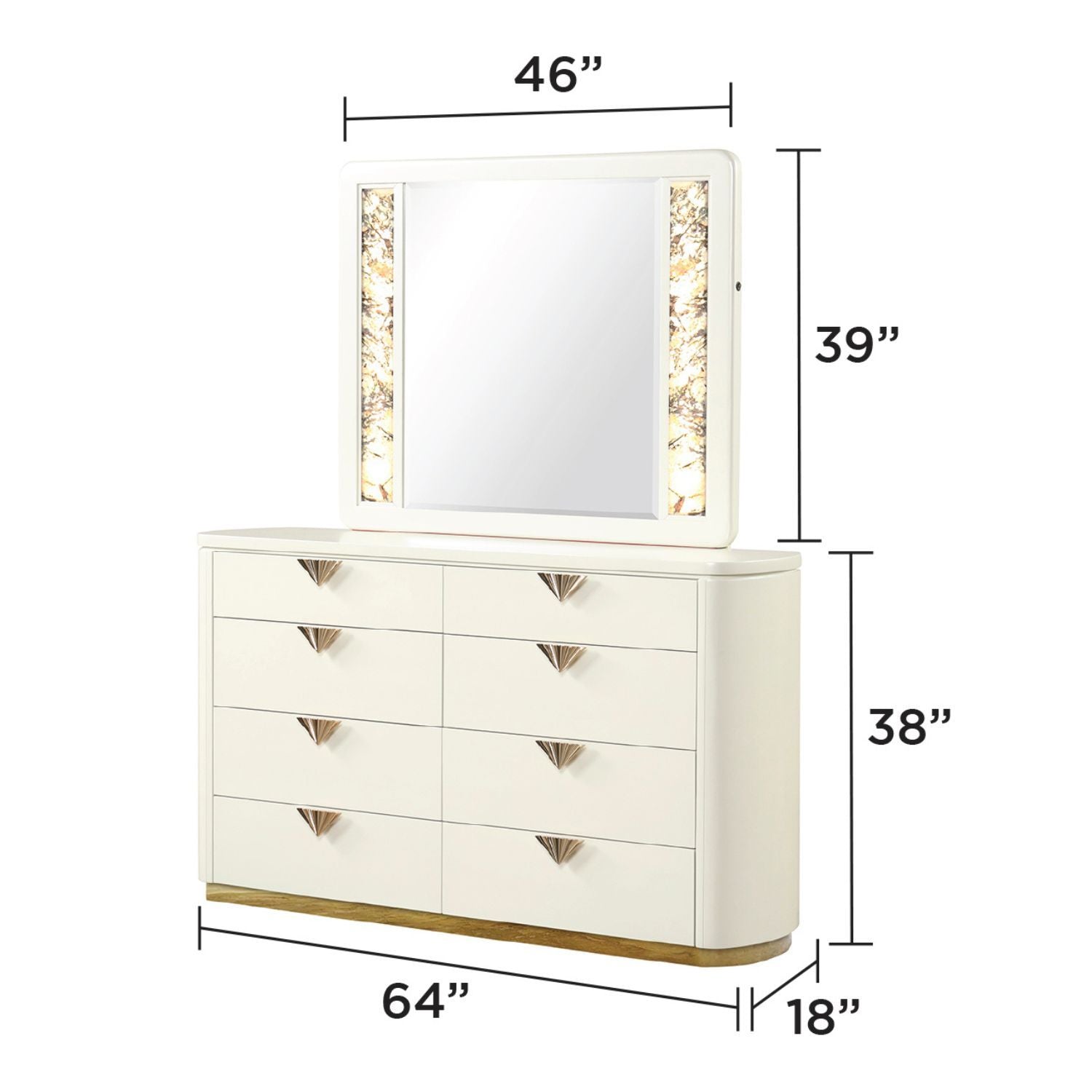 La Pierre - Bedroom Set With Upholstered LED Bed - HearthHub
