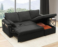 Convertible Sofa Bed with Storage and Cup Holder - HearthHub