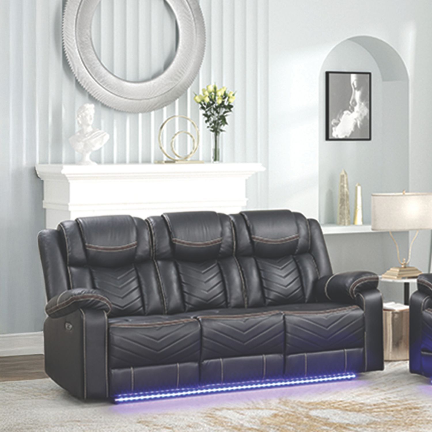 Challenger - LED Power Recliner Set - HearthHub