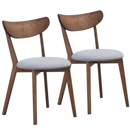 Set of 2 Dining Chairs Upholstered Curved Back Side - HearthHub