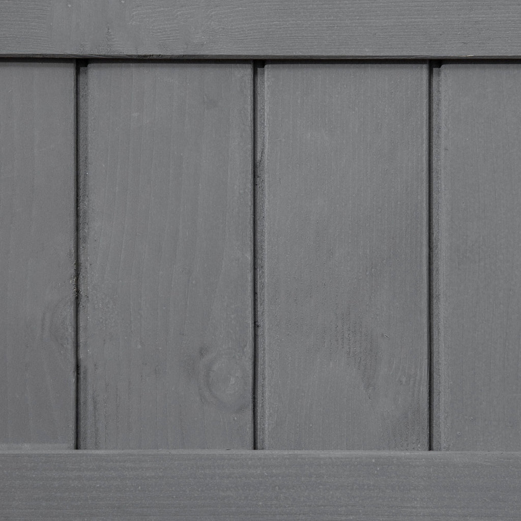 Elevated Planter Box Stand Wooden with 8 Slots and Shelf Dark Grey for Herbs Veggies Flowers - HearthHub
