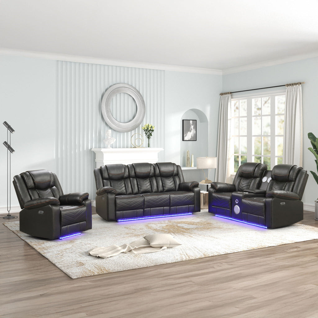 Challenger - LED Power Recliner Set - HearthHub