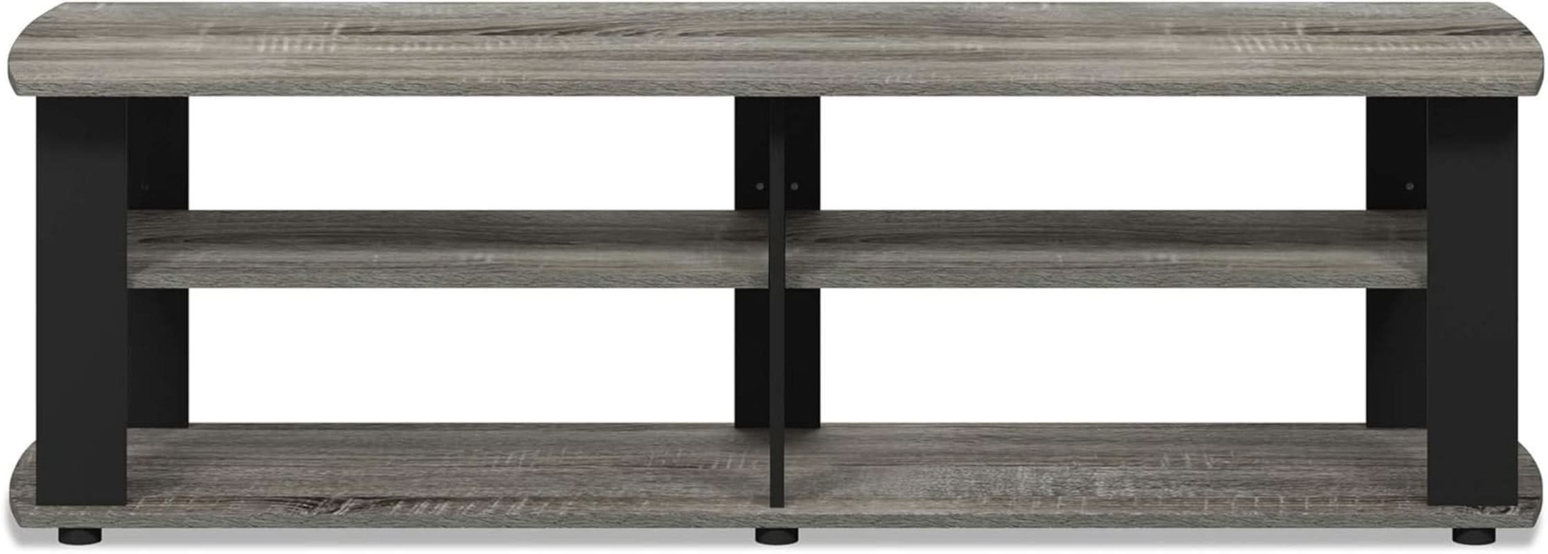 Nelly Entertainment Center TV Stand 43 Inch Wide Grey Black - HearthHub