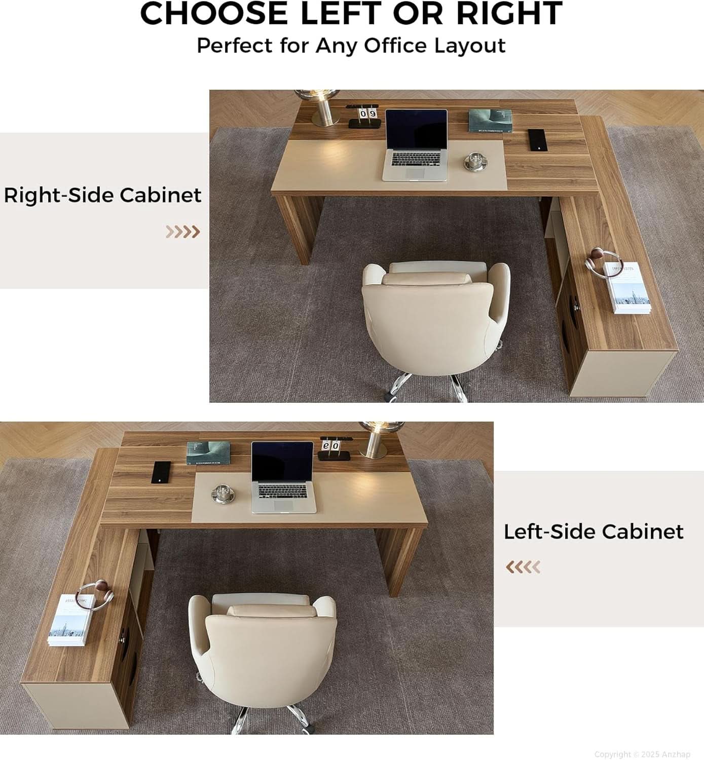 79 Inch L Shaped Desk Lockable Drawers Privacy Panel - HearthHub